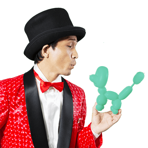 風船のトイプードルを持つキビートのアイコン